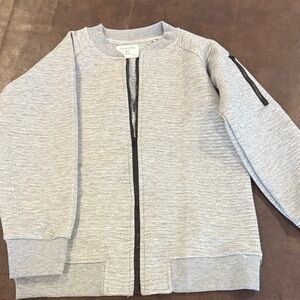 Sovereign Code size 10-12. Heather Gray Zip-Front Sweatshirt Jacket